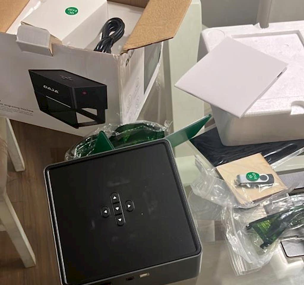 unboxing maquina grabado laser